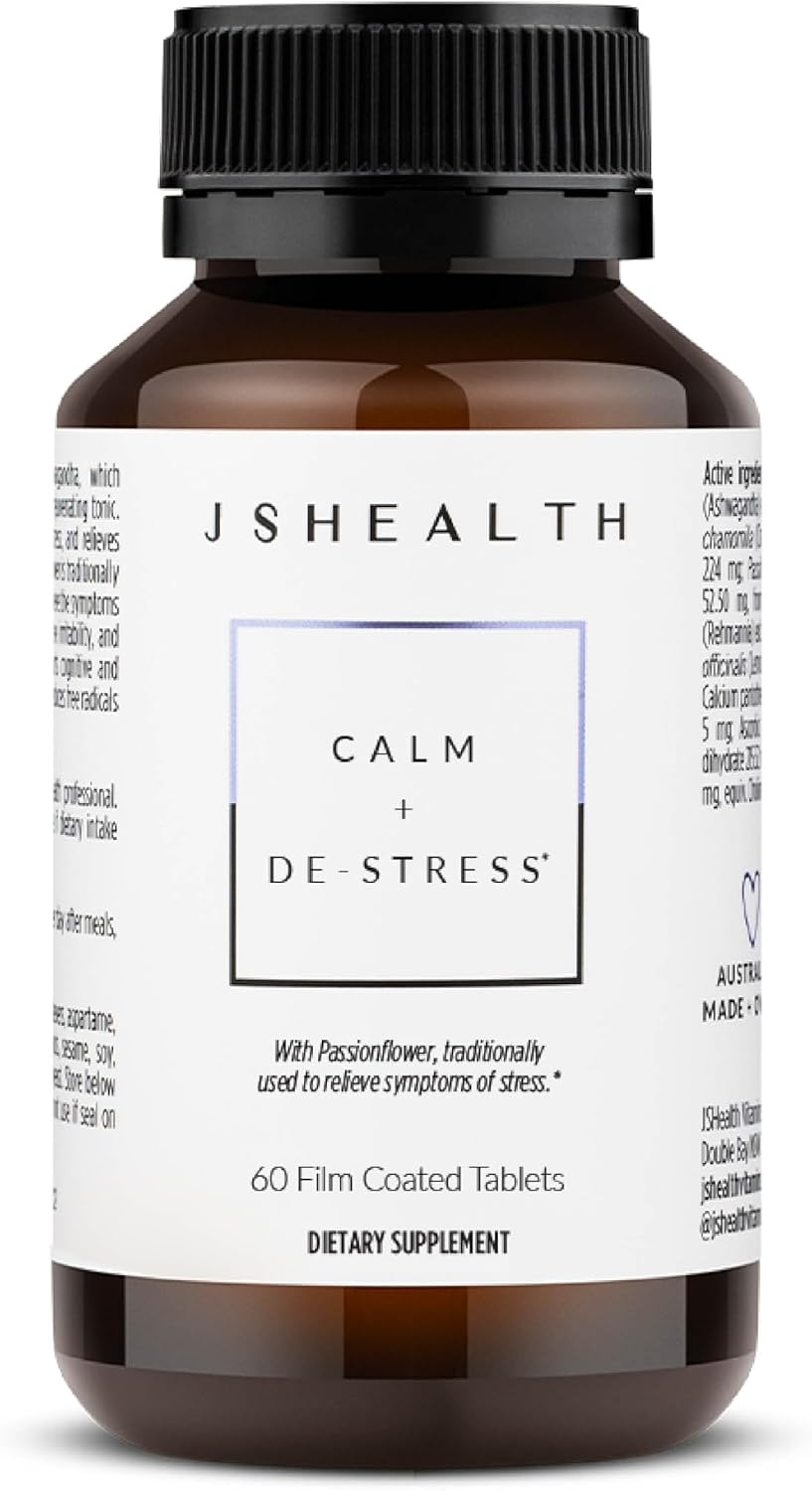 JSHealth Calm + Destress Supplement - 60 Capsules