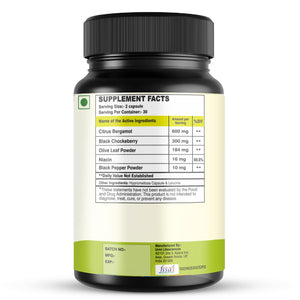 SETNUTRA Well From Within 5 in 1 Citrus Bergamot Supplement with Black Chokeberry Olive Leaf Niacin & Black Pepper | Heart Health Support Antioxidant Boost | Non GMO Gluten Free Capsules (60 Count) SETNUTRA Well From Within buy supplements Au