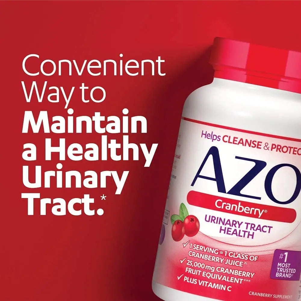 AZO Bladder Control with Go-Less Daily Supplement | Helps Reduce Occasional Urgency & Leakage | 54 Count Cranberry Urinary Tract Health | 100 Softgels AZOBuy Supplements Australia