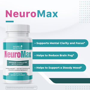 NeuroMax – Natural Herbal Blend with Passion Flower, Marshmallow Root & California Poppy – Non-GMO, Easy-to-Take Capsules, Made in USA, GMP Certified Facility - 60 Capsules, 1 Month Supply Nature’s NutriWaveBuy Supplements Australia
