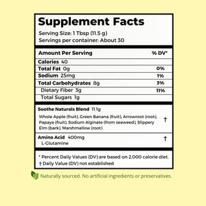 Stomach Soothe Soothe Naturals Acid Reflux Powder - L Glutamine for Gut Health, Acid Reflux Medicine, Leaky Gut Repair, Gut Lining Repair, Alginate for Acid Reflux (30 Servings) Stomach Soothe buy supplements Au
