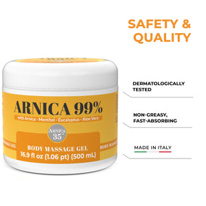 Arnica 35 Arnica Body Massage Gel – Water-Based Cosmetic Massage Gel with Arnica Montana, Fast-Absorbing Lightweight Texture, Non-Greasy Feel, Dermatologically Tested, 16.9 fl oz ArnicaBuy Supplements Australia