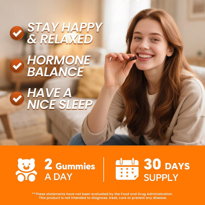 Lukaree Cortisol Supplements for Women & Men, 15 in 1 Cortisol Reducer Manager, Cortisol Calm Gummies with Ashwagandha, Magnesium, L-theanine, GABA - for Mood, Focus, Sleep - Vegan Sugar Free, 60 Ct.