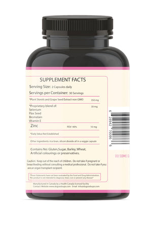 Do Good Sups The Looker 60 Caps- Skin Hair and Nails Vitamins - Natural Collagen Production - Reduces Hair Thinning - Skin Elasticity - Skin Moisture - Plant Sterols Bromelain Zinc Vitamin E Selenium Do Good SupsBuy Supplements Australia