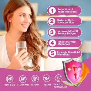 OMOGS Women's Probiotic,120-Billion-CFUs, 18 Strains, with 3 Prebiotics and Cranberry Extract, Help for Immune Booster, Digestive Health, Gut Health and Vaginal Health