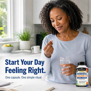 Probiotic 65 Billion - Probiotics with Prebiotic for Women & Men - Lactobacillus Acidophilus Digestive Health Capsules - Targeted Release Technology - Shelf Stable Supplement Non-GMO Dairy Free-30ct