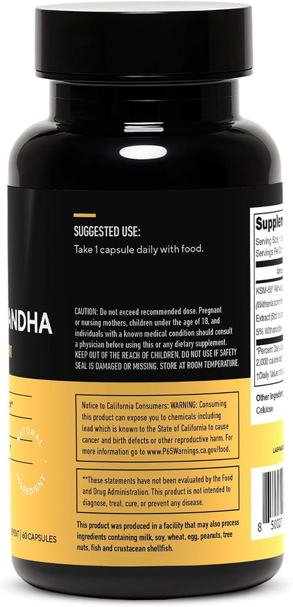 LEGION KSM-66® Ashwagandha Root Extract - Ashwagandha Root Powder Supplement to Improve Your Mood, Sleep & Athletic Performance - Extra Strength Ashwagandha Root Extract (60 Servings)