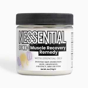 Nessential Skin Muscle Recovery Remedy with Essential Oils, Intense Hydration Cream, Natural Ingredients, Aloe, Grapeseed, Coconut, Shea Butter, 4 oz Nessential SkinBuy Supplements Australia