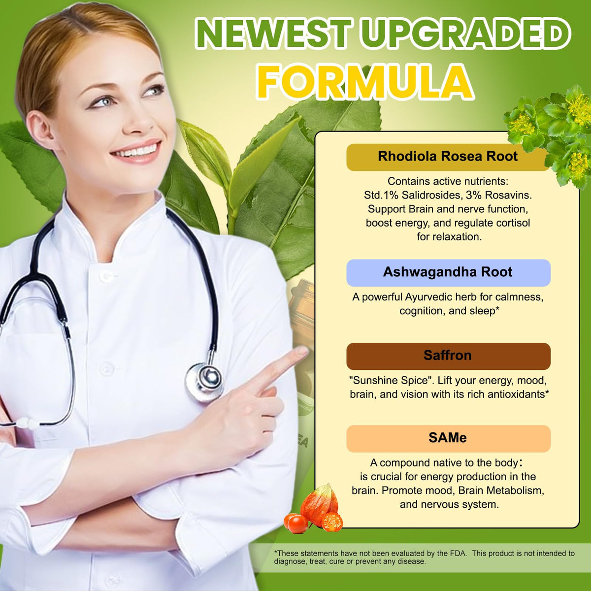 Totaria 16-in-1 Liposomal Rhodiola Rosea Supplement Tincture 1000mg, Ultra Strength Rhodiola 10:1 Root Extract w/Ashwagandha, Rhodiola Liquid Drops for Natural Relaxation, Mood, Energy, Alcohol-Free