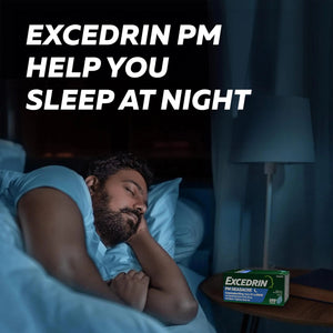 Excedrin PM for Headache Relief, Acetaminophen 250mg, Aspirin 250mg, Diphenhydramine Citrate 38mg, Pain Reliever, Nighttime Sleep-Aid, 100 Count ExcedrinBuy Supplements Australia