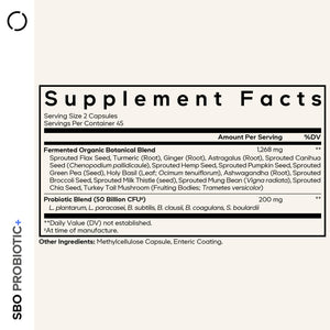 Codeage SBO Probiotics, 50 Billion CFUs Per Serving, Multi Strain Soil Based Organisms Blend and Organic Fermented Botanical Blend, Shelf-Stable, 90 Capsules CodeageBuy Supplements Australia