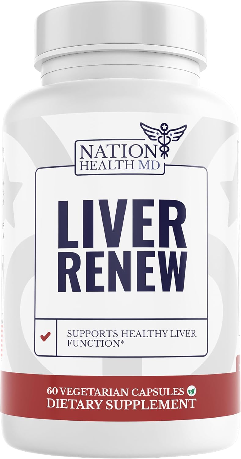 Liver Renew - Liver Cleanse Detox & Repair - Liver Support Supplement with Artichoke Extract, Milk Thisle, Dandelion and Turmeric (1 Bottle)