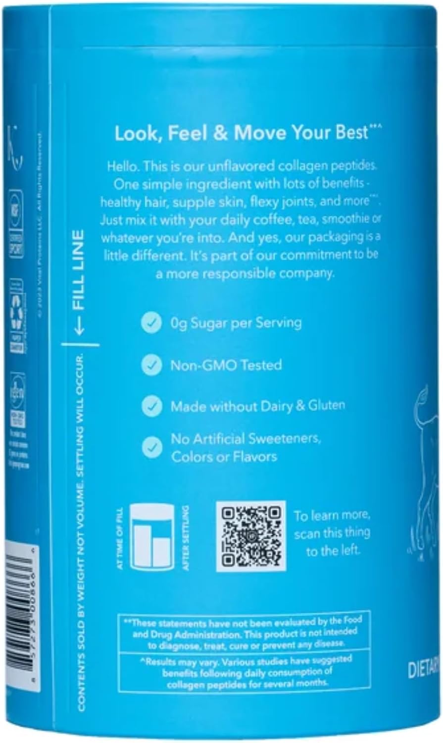 Vital Proteins Collagen Peptides Unflavored Dietary Supplement (Net Wt 24 Oz),