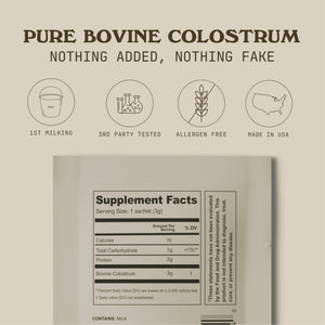 COWBOY COLOSTRUM Powder Travel Packs - Bovine Colostrum Powder - First Day Milking Whole Colostrum - Grass Fed Colostrum Supplement for Gut Health, Immunity, Skin & Hair (Unflavored, 30 Servings) COWBOY COLOSTRUMBuy Supplements Australia