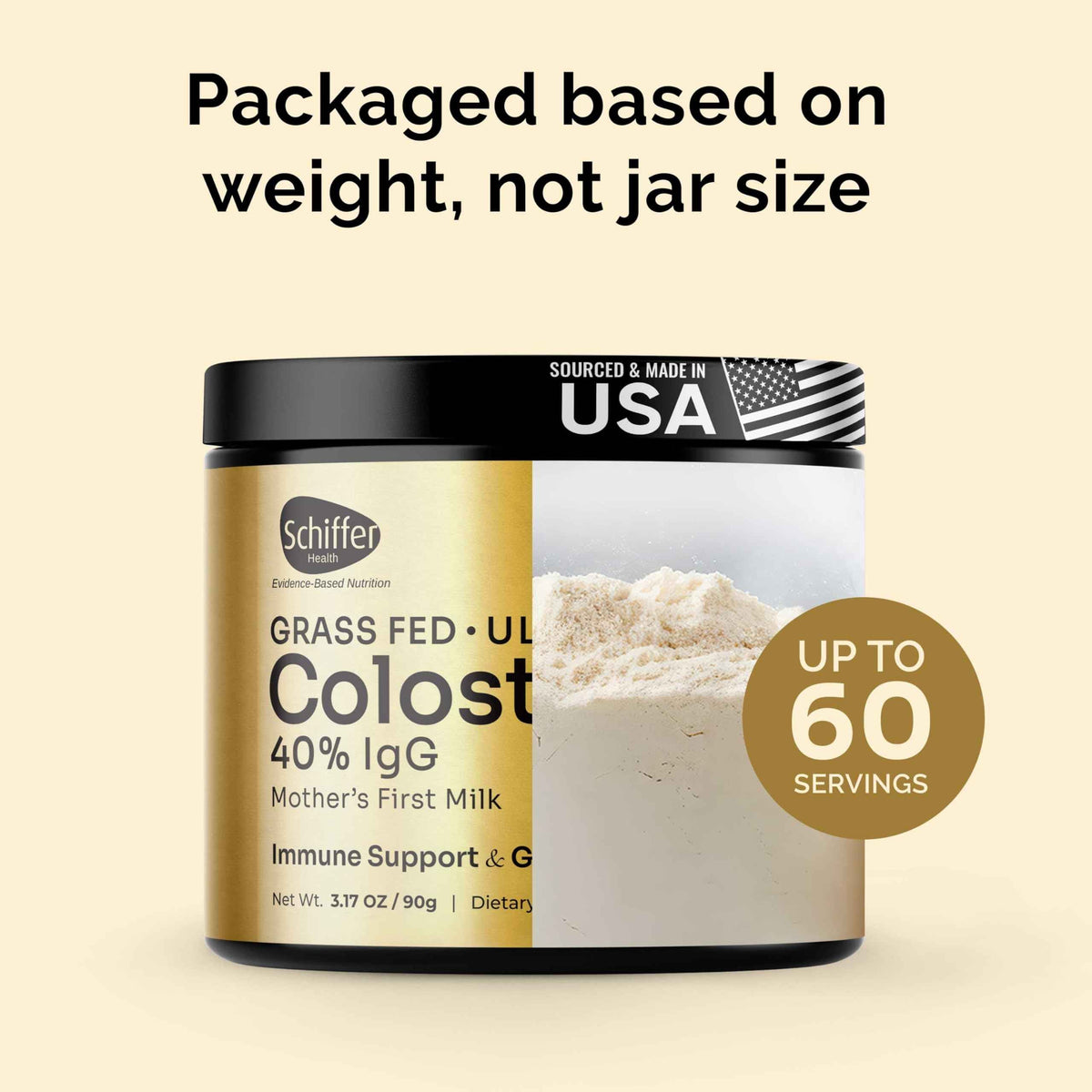 Premium Colostrum Supplement Highest IgG for Gut Health, Immune Support & Recovery Superfood, Anti-Age - Pure Grass-Fed Bovine Colostrum Powder