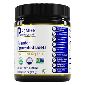 Premier Research Labs Premier Fermented Beets - Beet Root Powder Fermented, Organic Fermented Beets for Men & Women, Beetroot, Nitrates, Blood Pressure Support, USDA Organic - 6.3 Oz Jar Premier Research LabsBuy Supplements Australia