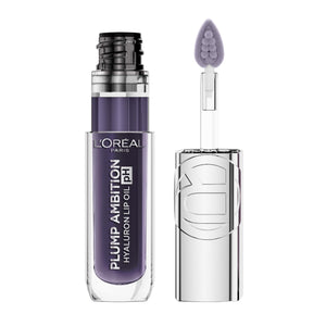 supplement products​L'Oreal Paris Plump Ambition pH Hyaluron Lip Oil, Color Shifting Lip Tint with 24HR Hydration, Volumizing Shine and Lasting Color, 090 pH Berry Noir - JerryCherryUSA