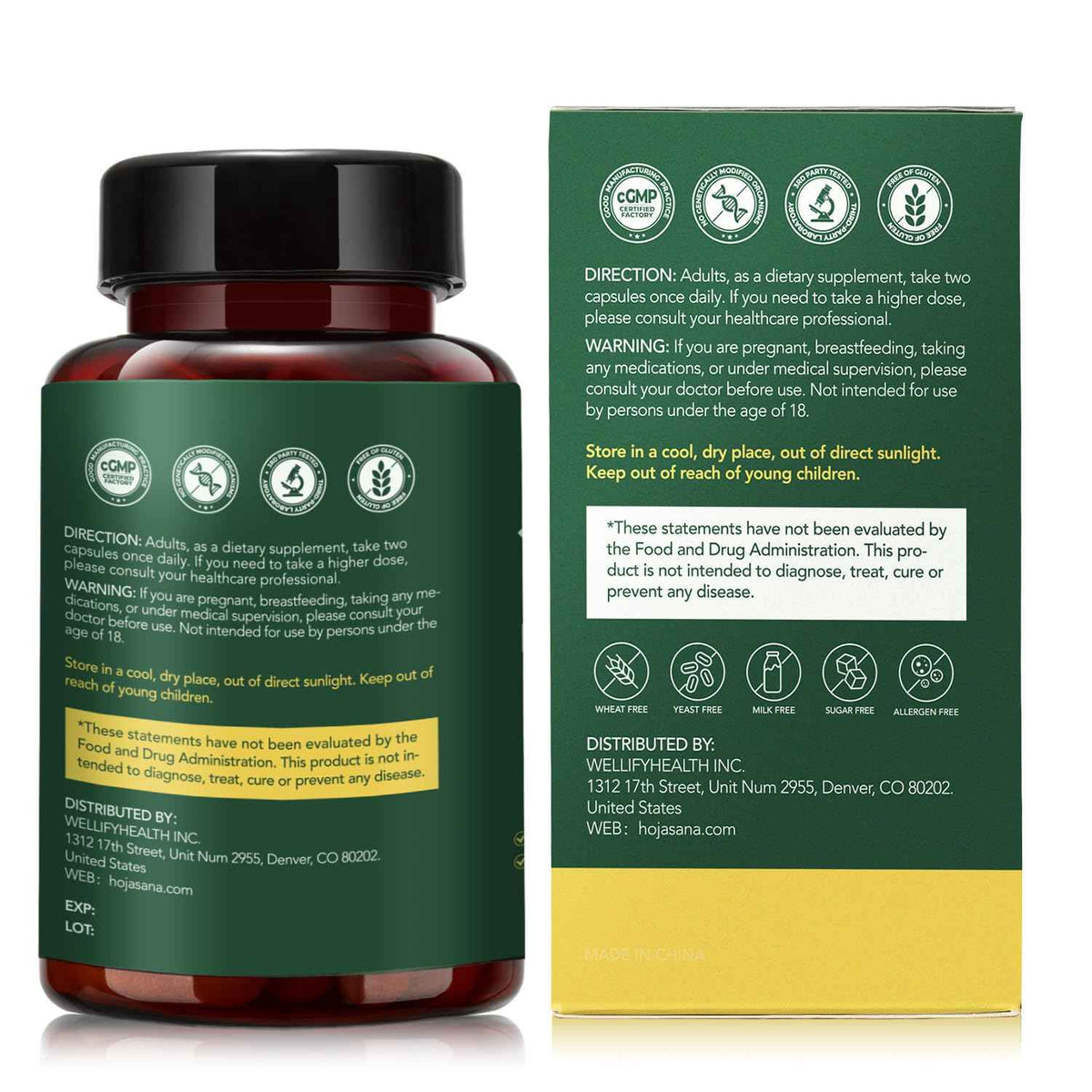 HojaSana Milk Thistle Liver Support - 80% Silymarin, 15-in-1 Formula with Glutathione, NAC, Turmeric, Artichoke and Reishi - Antioxidant, Metabolism