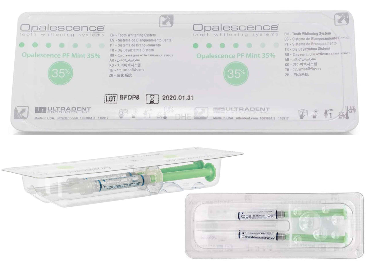 Opalescence 35% CP Mint - Gel Syringes Teeth Whitening - Refill Kit - Carbamide Peroxide Gel. Made by Ultradent
