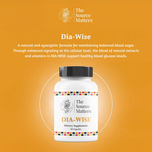 The Source Matters Dia-Wise Metabolic Health Supplement | Alpha Lipoic Acid, Cinnulin Capsules, Biotin, Chromium, Vanadyl Sulfate, Vitamin B for AMPK Activation (60 Count) THE SOURCE MATTERS buy supplements Au