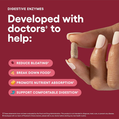 Physician's CHOICE 100 Billion + Digestive Enzyme 60ct Bundle - Advanced Gut Health Support