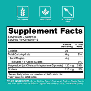 Qunol Magnesium Glycinate Gummies, 120mg of Magnesium Glycinate, High Absorption, Mixed Berry, 90 Count (Pack of 1) QunolBuy Supplements Australia