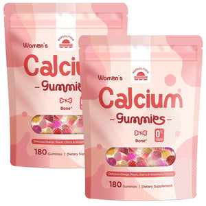 Calcium Gummies for Women – 1500mg Calcium Citrate with Vitamin D3, K2, Magnesium, Zinc, Boron & Soy Isoflavones – Calcium Supplement, Vegan, Zero Sugar, Mixed Fruit Flavors, 360 Count