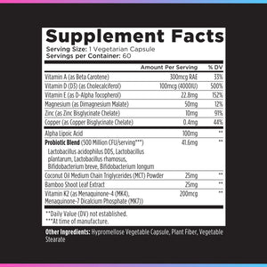 Livingood Daily Vitamin D3 K2 4000 IU Supplement, 9-in-1 Dietary Supplement for Immune Support - Made with Vitamins D, A, E, K2, Zinc, Magnesium & Probiotic Blend for Maximum Absorption - 60 Capsules Livingood Daily buy supplements Au