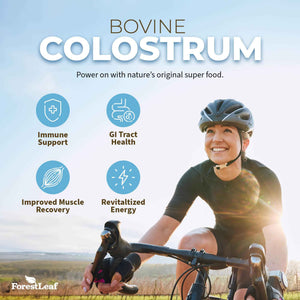 ForestLeaf Colostrum Powder 50% IgG Highest Pure Concentration, Grass Fed Colostrum Supplement for Gut Health, Immune Support and Muscle Recovery,