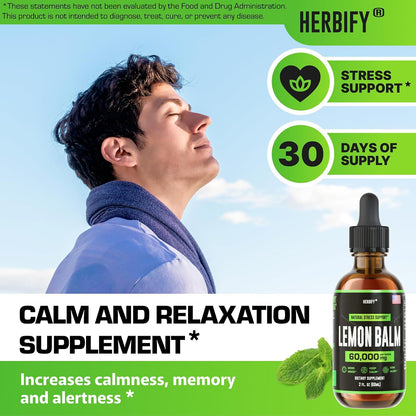 HERBIFY Bundle - Mullein Leaf Extract & Lemon Balm - Respiratory Support & Brain Support
