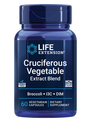 Life Extension Cruciferous Vegetable Extract Blend, Broccoli Extract, I3C, Helps Maintain DNA Health & Already Healthy Hormone Levels, Gluten Free, Non-GMO, Vegetarian, 60 Capsules Life ExtensionBuy Supplements Australia