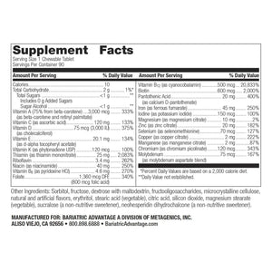 Bariatric Advantage Chewable Ultra Solo with Iron - Once-Per-Day Daily Multivitamin - for Bariatric Surgery Patients - Thiamin, Vitamin A & More Bariatric Advantage