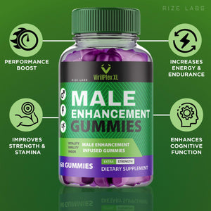 rize labs VirilPlex XL Male Performance Gummies, Premium Formula for Health and Well-Being for Men, Gummys to Deliver Maximum Performance Benefits - Pack of 3(180 Gummies) rize labsBuy Supplements Australia