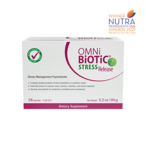 supplement products​OMNi BiOTiC Stress Release - Clinically Tested Probiotic for Stress Management & Gut-Brain Axis Support - Stress Probiotic and Mood Probiotic - Vegan, Non-GMO (28 Daily Packets) - JerryCherryUSA