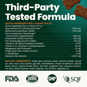 VetriScience Ultimate Strength Hip & Joint Supplement for Dogs, GlycoFlex Plus – MSM, Chondroitin & Green-Lipped Mussel Chews for Mobility, Flexibility, Comfort & Support, Peanut Butter Flavor 120 Cnt VETRISCIENCEBuy Supplements Australia