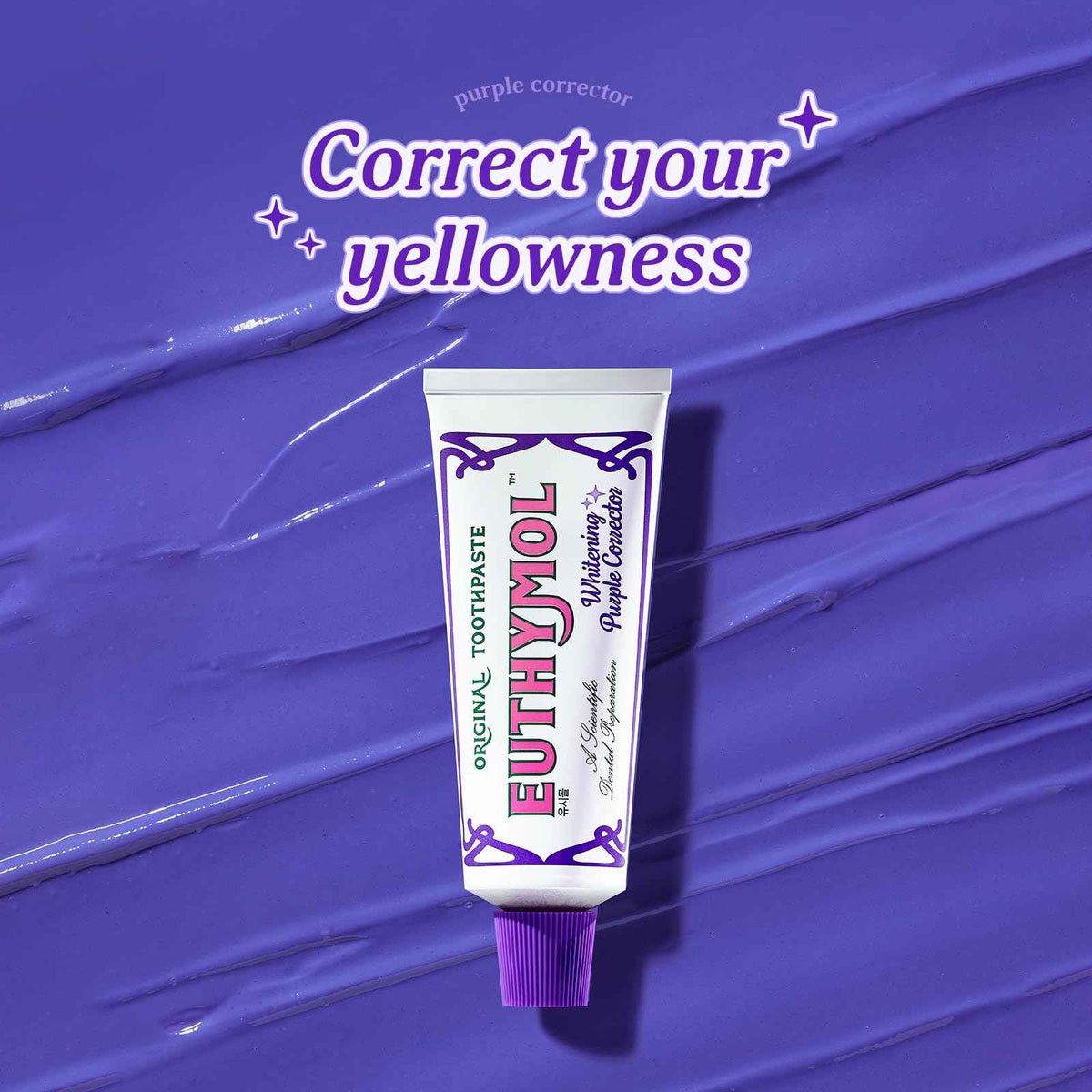 Euthymol Purple Whitening Toothpaste (3.7 fl oz) – for Yellow & Sensitive Teeth | Violet Tone-Up Formula, Instantly Brightens,