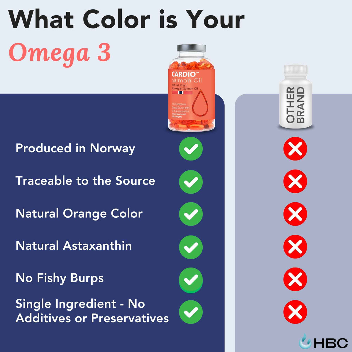 High Strength Omega 3 Fish Oil - 1000mg, Norwegian Salmon Oil with EPA & DHA, No Burping or Aftertaste, Omega 3 Fatty Acids Supplement for Eye