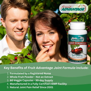 Fruit Advantage Montmorency Tart Cherry Capsules Joint Formula 1200 mg per Serving - 60 Vegetarian Capsules Fruit AdvantageBuy Supplements Australia