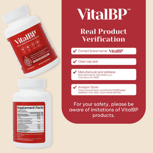 Vital BP - Support for Normal Blood Pressure - Supports Blood Flow & Arteries - with CoQ10, L-Citrulline, and K2 & D3-60 Capsules VitalBPBuy Supplements Australia