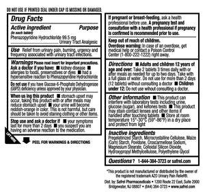Safrel Urinary Pain Relief | UTI Relief | Fast Acting | Bladder Discomfort & Pain Relief | Phenazopyridine Hydrochloride 99.5mg (28 Count) SafrelBuy Supplements Australia