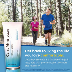 Cetyl Myristoleate Topical Cream Omega 5 Fatty Acid - Helps Reduce Joint and Muscle Discomfort - Includes Arnica, Glucosamine, Aloe,Jojoba, Sunflower & Sesame Seed Oil - 4oz. by Coreceutimin CoreCeutiminBuy Supplements Australia