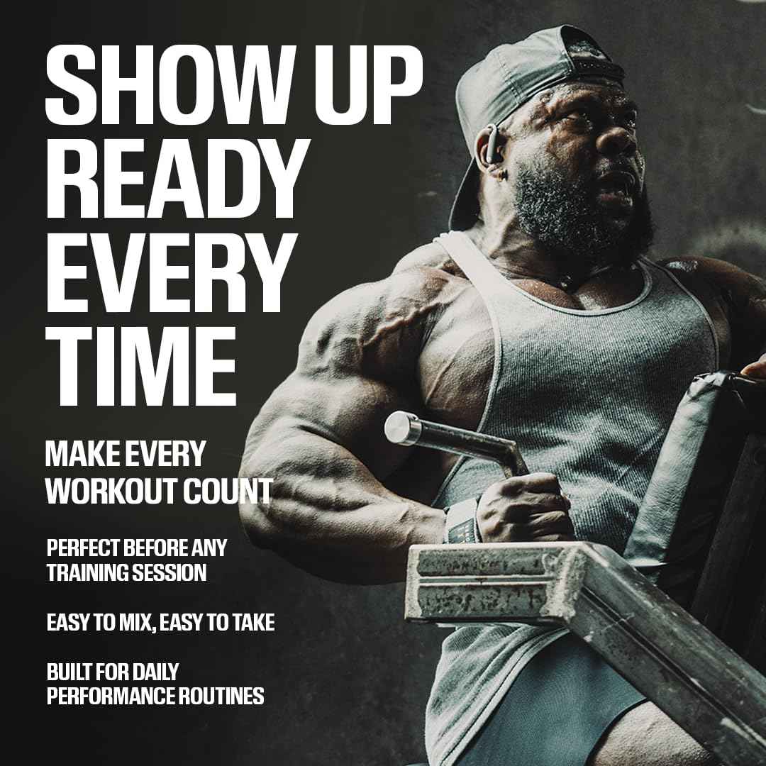 RAW Nutrition - Essential Pre - Chris Bumstead Pre Workout Formula, Sports Nutrition Pre-Workout Powders | Men & Womens Drink, Energy Powder for Working Out (Blue Raspberry)