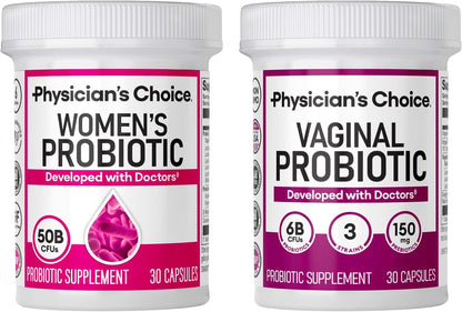 Physician's CHOICE Feminine Power Duo Bundle - Vaginal Probiotic + Womens Probiotic Bundle
