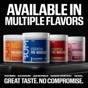 RAW Nutrition - Essential Pre - Chris Bumstead Pre Workout Formula, Sports Nutrition Pre-Workout Powders | Men & Womens Drink, Energy Powder for Working Out (Blue Raspberry)