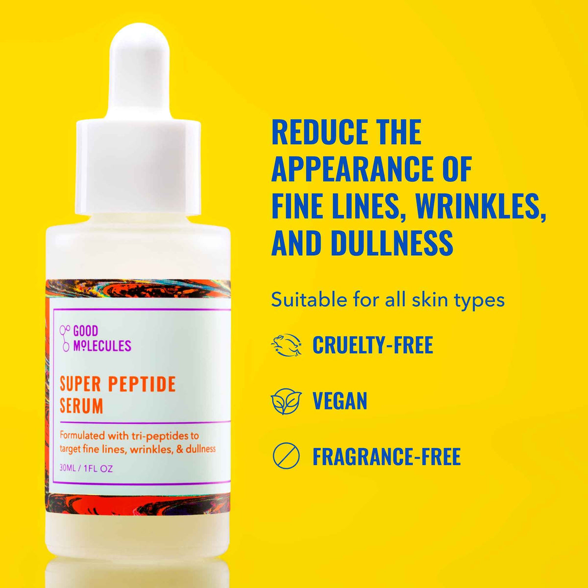 Good Molecules Super Peptide Serum - Anti-aging Facial Serum with Peptides and Copper Tripeptides to Plump and Firm