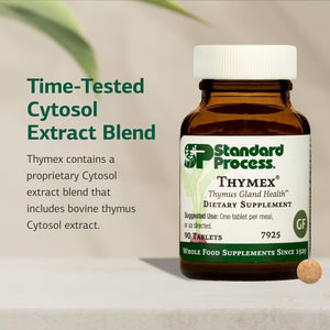 Standard Process Thymex - Cytosol Extract Dietary Supplement for Immune Health - Gluten-Free, Non-Dairy, & Non-Soy - 90 Tablets (90 Servings) Standard Process Inc.Buy Supplements Australia