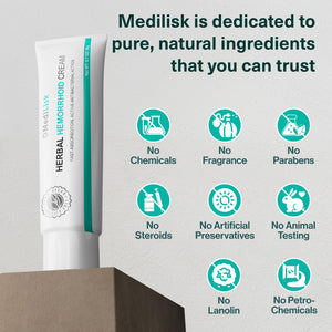 MediLisk Herbal Hemorrhoid Cream – Hemorrhoid Treatment – Fast Acting Formula for Supporting with Itching & Burning – Non-Steroidal Natural Formula – 0.7 oz – Pack of 1 MediLiskBuy Supplements Australia