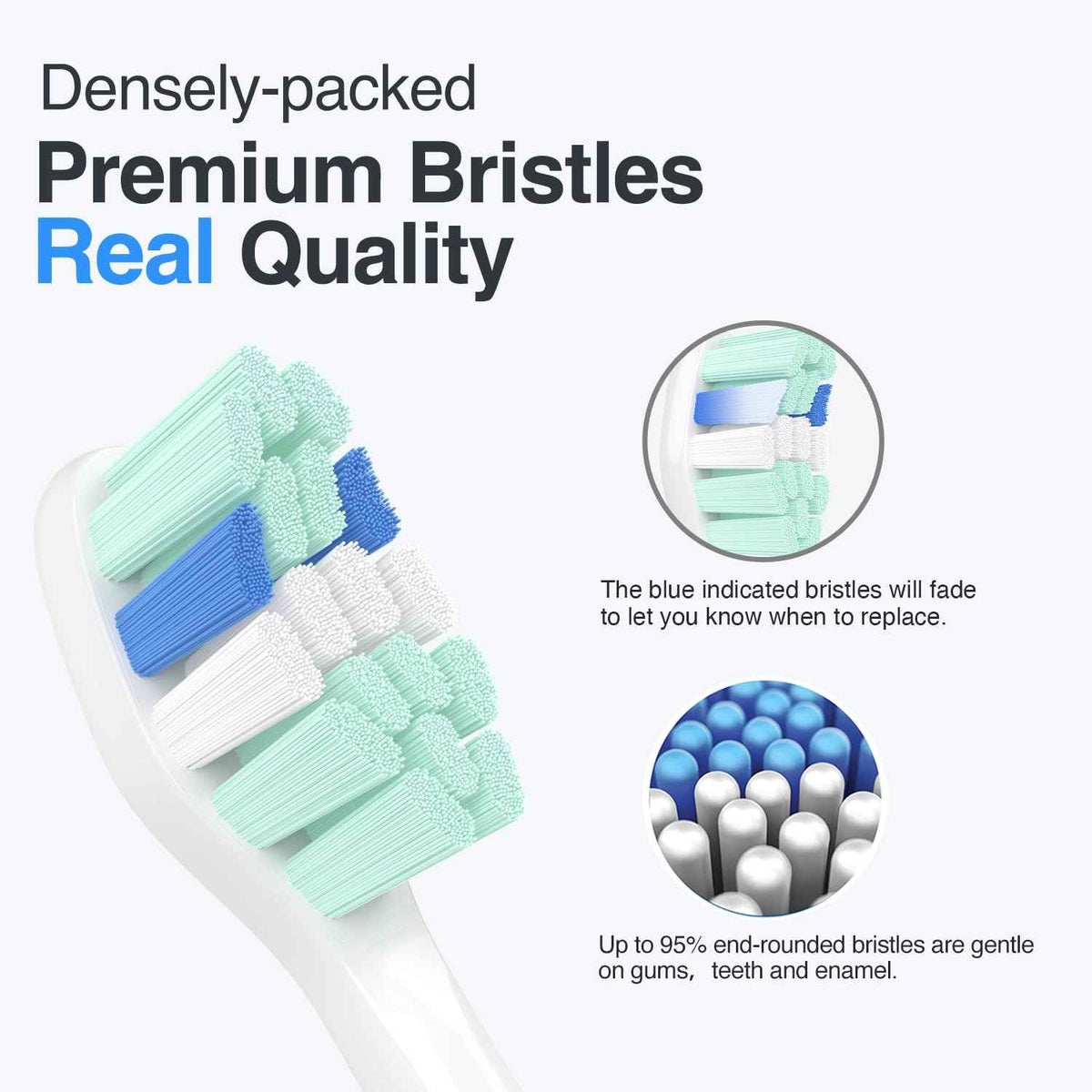 HOFAM Replacement Toothbrush Heads for Philips Sonicare Replacement Heads,Electric Replacement Brush Head Compatible with Phillips Sonicare Electric Toothbrush