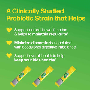 Culturelle Kids Probiotic + Fiber Packets (Ages 3+) - 24 Count - Digestive Health & Immune Support - Helps Restore Regularity (Packaging may vary)