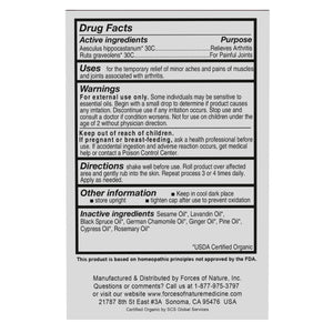 Forces of Nature -Natural, Organic Joint Pain Relief (4ml) Non GMO, No Harmful Chemicals -Alleviate Stiffness, Inflammation from Arthritis, Rheumatoid and Osteoarthritis, Increase Circulation Forces of NatureBuy Supplements Australia